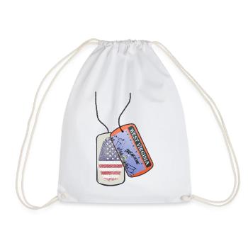 Dog tag WEST VIRGINIA Fingerprint USA - Drawstring Bag - white - Front