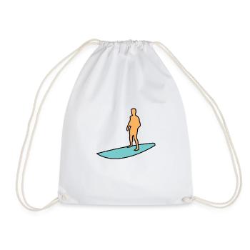 Surfer Style - Drawstring Bag - white - Front
