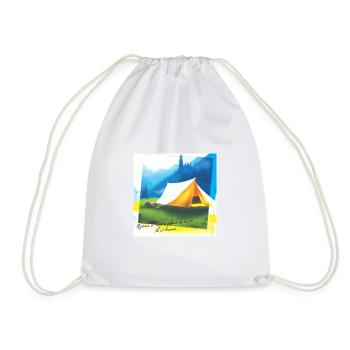 Nature Is Home (Four) - Drawstring Bag - white - Front