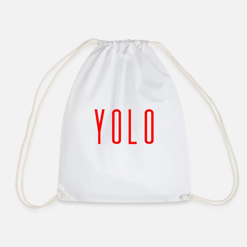 YOLO - Drawstring Bag - white