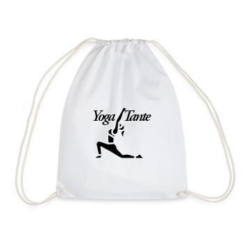 Yoga Aunt - Drawstring Bag - white - Front