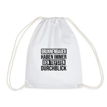 Fountain builders always have the deepest view - Drawstring Bag - white - Front