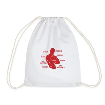 Fitness Motivation Musculation Compétences Anatomie - Sac de sport léger - blanc - Devant
