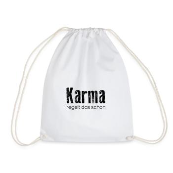Karma regelt das schon - Turnbeutel - Weiß - Vorne