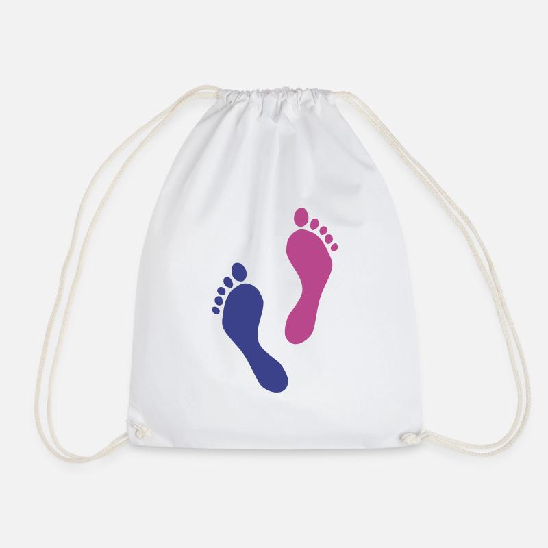 feet - Drawstring Bag - white