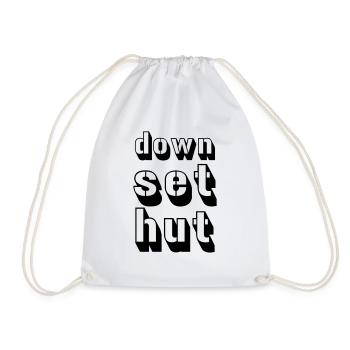 down_set_hut - Turnbeutel - Weiß - Vorne