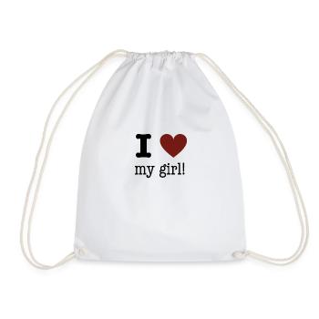 J'aime ma fille! J'aime ma fille! - Sac de sport léger - blanc - Devant