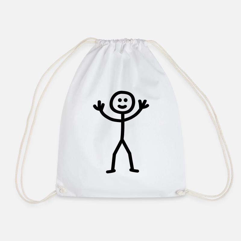 stick_figure - Turnbeutel - Weiß