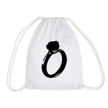 diamond_ring - Turnbeutel - Weiß - Vorne