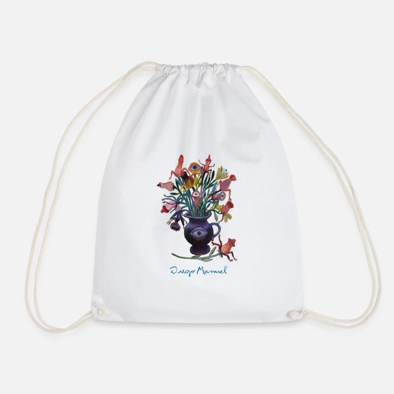 fantastic vase - Drawstring Bag - white