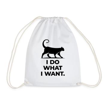 i do what i want - cat mom love - Turnbeutel - Weiß - Vorne