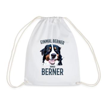 Berner Sennenhund Bern Geschenk Hundehalter - Turnbeutel - Weiß - Vorne
