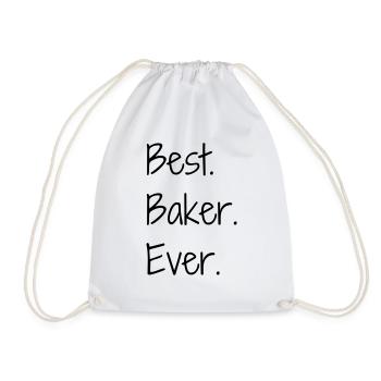 Baker Bakery Boulanger Bäcker Bäckerei Boulangerie - Drawstring Bag - white - Front