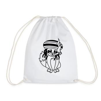 weed hemp joint weed drugs jamaica reggae rasta ca - Drawstring Bag - white - Front