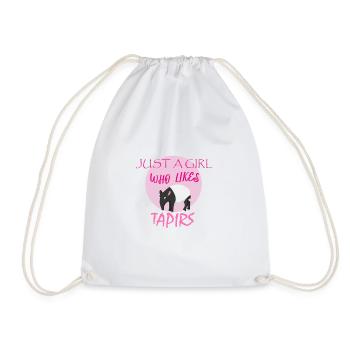 Just A Girl Who Likes Tapirs - Drawstring Bag - white - Front