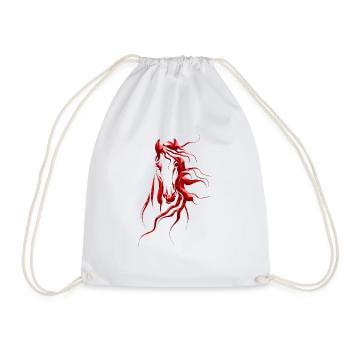 Horse - cheval - animal de course - Sac de sport léger - blanc - Devant
