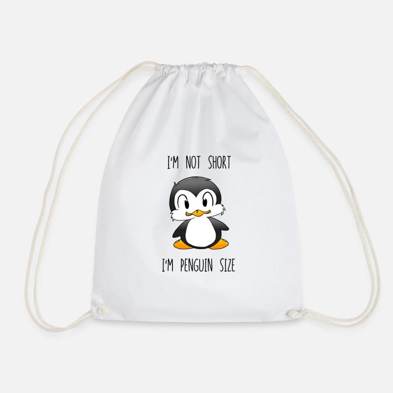 I'm not short, I'm penguin size - Turnbeutel - Weiß