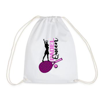 padel padel-tennis padeltennis player padel-queen - Drawstring Bag - white - Front