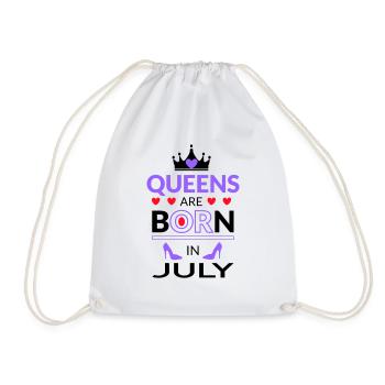 Birthday Queen born in July - Turnbeutel - Weiß - Vorne