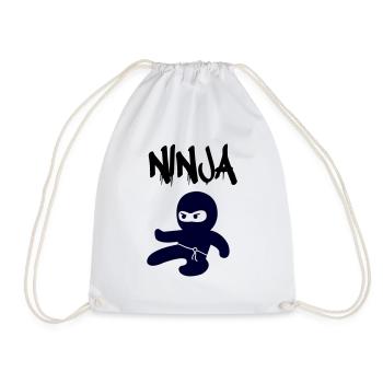Ninja - Turnbeutel - Weiß - Vorne