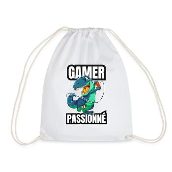 gamer passionné - Sac de sport léger - blanc - Devant