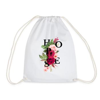 Hopes flowers - Drawstring Bag - white - Front