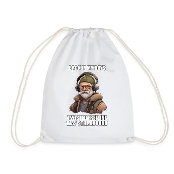 Grumpy Gamer Grandpa Twisted Treeline - Turnbeutel - Weiß - Vorne