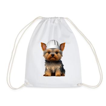 Yorkshire Terrier Cuisine chiot Restaurateur Chien - Sac de sport léger - blanc - Devant