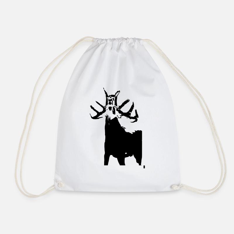 RUTTING II - Drawstring Bag - white