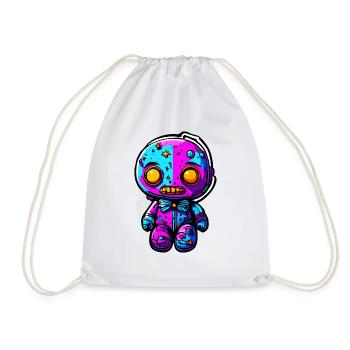 Poupée d’horreur / Halloween / Effrayant / Sombre - Sac de sport léger - blanc - Devant