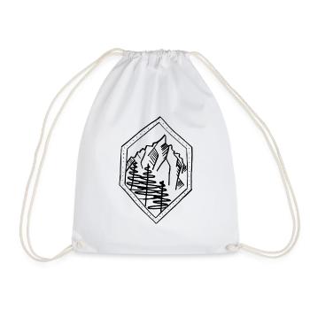 Adventure Mountains - Drawstring Bag - white - Front