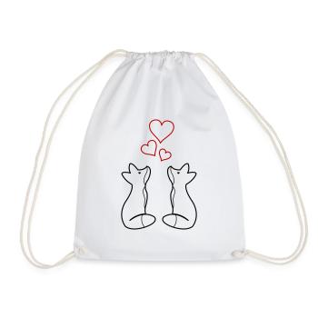 Renards amoureux 01 - Sac de sport léger - blanc - Devant