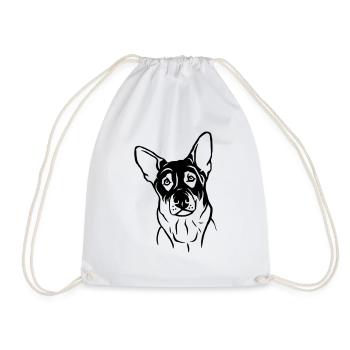 Chien de berger - Sac de sport léger - blanc - Devant