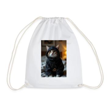 Chat Ninja - Sac de sport léger - blanc - Devant