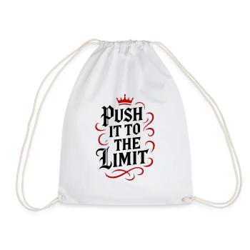 Push it to the limit - Drawstring Bag - white - Front