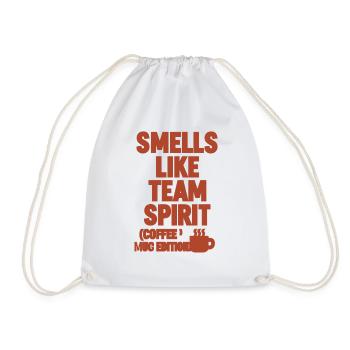 "Team No Sleep – Caffeine & Fighting Spirit" - Drawstring Bag - white - Front