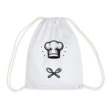 Chef and your FIRST NAME - Drawstring Bag - white - Front