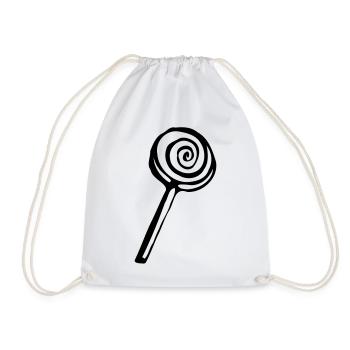 Lolli Lutscher Design klassisch - Turnbeutel - Weiß - Vorne
