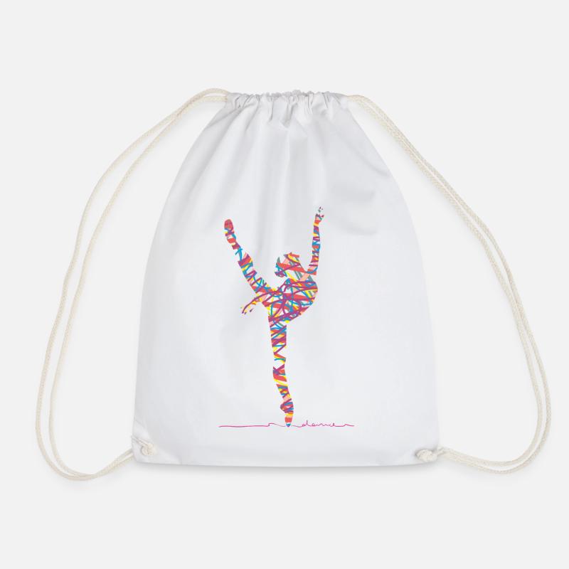 Ballet Dancing - Drawstring Bag - white
