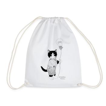 Ampoule chat - Sac de sport léger - blanc - Devant