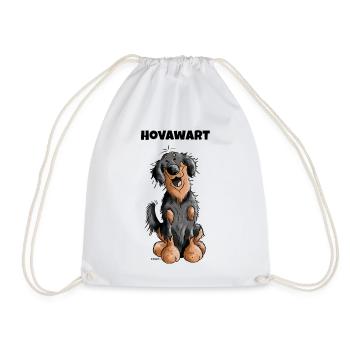 Knuffiger Hovawart - Turnbeutel - Weiß - Vorne