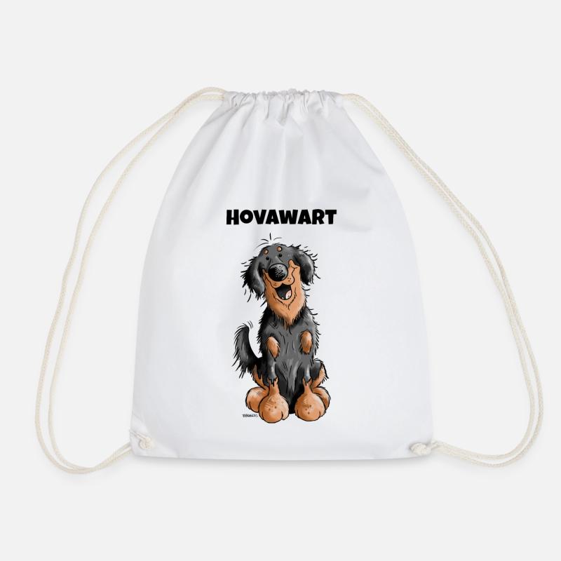 Knuffiger Hovawart - Turnbeutel - Weiß