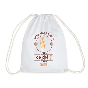Cabin #1 in Camp Half Blood, Child of Zeus - Drawstring Bag - white - Front