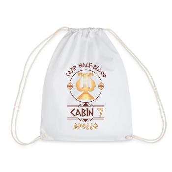 Cabin #7 in Camp Half Blood, Child of Apollo - Drawstring Bag - white - Front