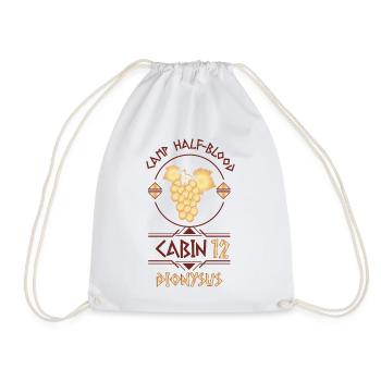 Cabin #12 in Camp Half Blood, Child of Dionysus - Drawstring Bag - white - Front