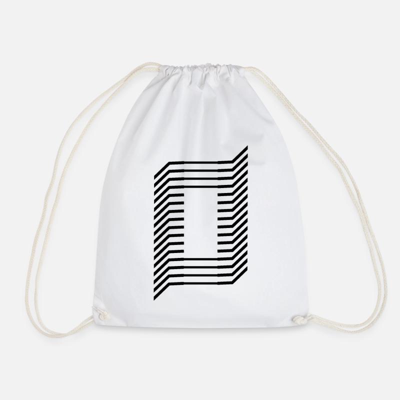 Unique number 0 - Drawstring Bag - white