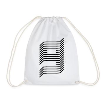Unique number 9 - Drawstring Bag - white - Front