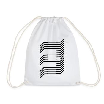 Unique number 3 - Drawstring Bag - white - Front