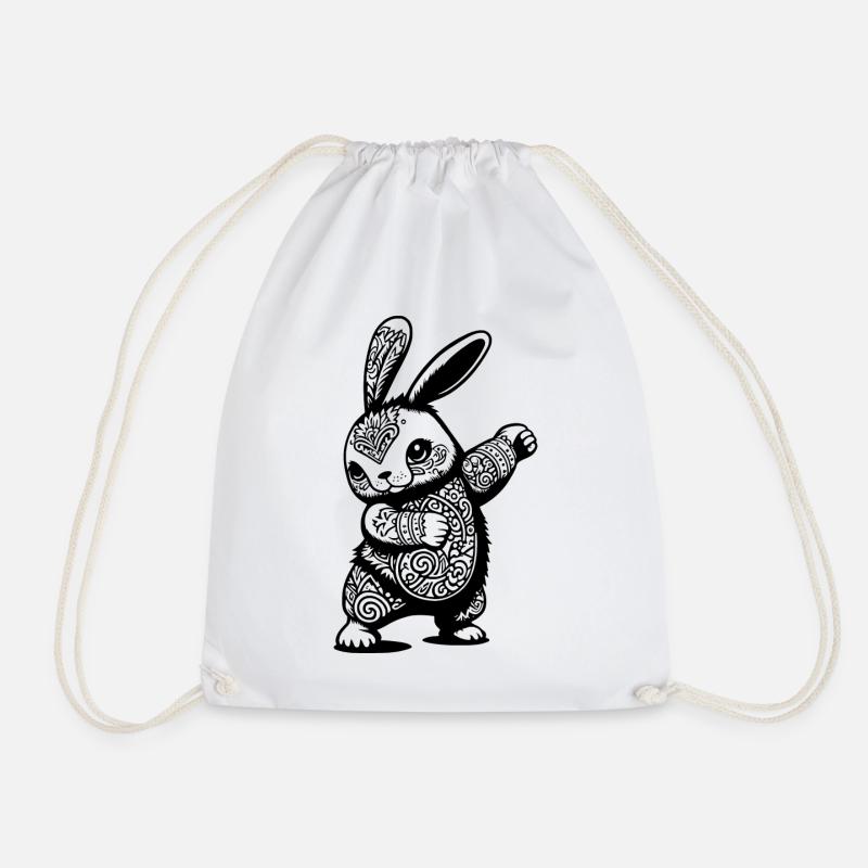 Dabbing Osterhase * Eastern - Turnbeutel - Weiß