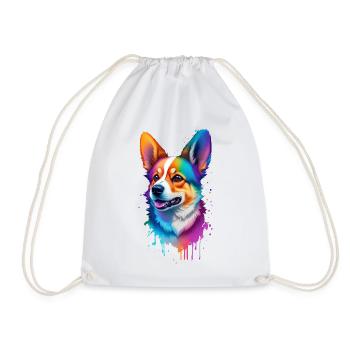 Corgi Rainbow Dog Funny Dog Race Animal - Sac de sport léger - blanc - Devant